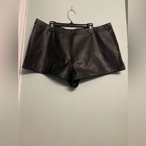 NWOT Victoria Secret Black Pleather Shorts
